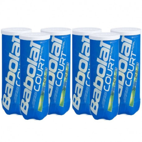 Pack 6 Botes de Pelotas Babolat Court Padel