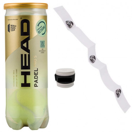 Bolas Head Padel Pro S + Protector + Overgrip