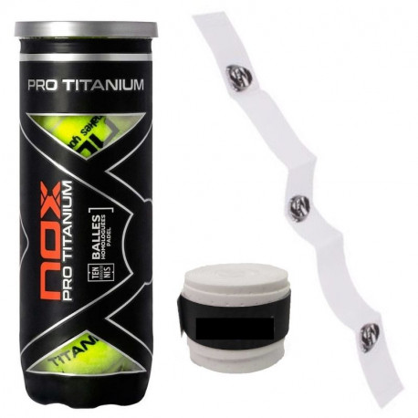 Bolas Nox Pro Titanium + Protector + Overgrip